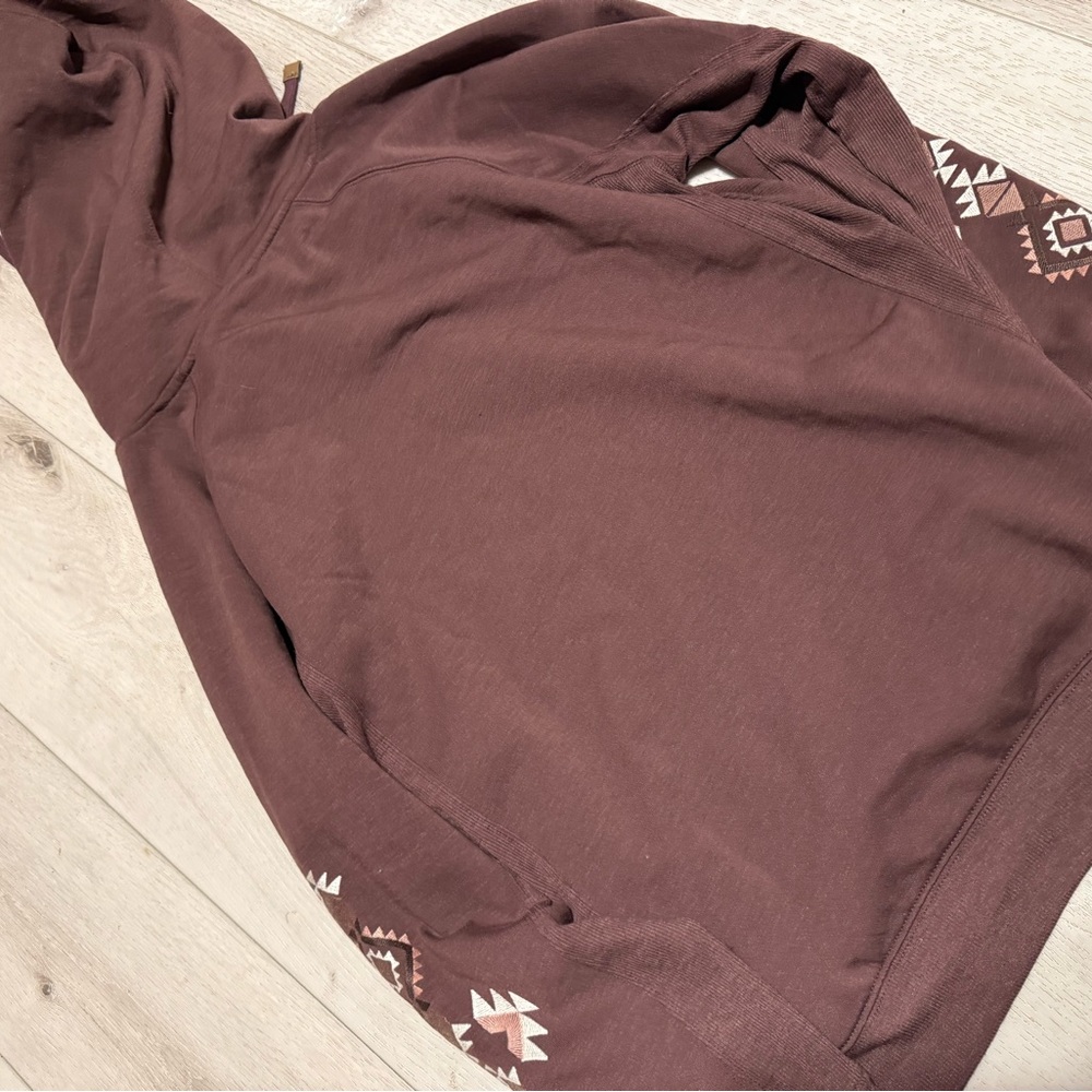 Maurices Maroon Hoodie with Tribal Accents